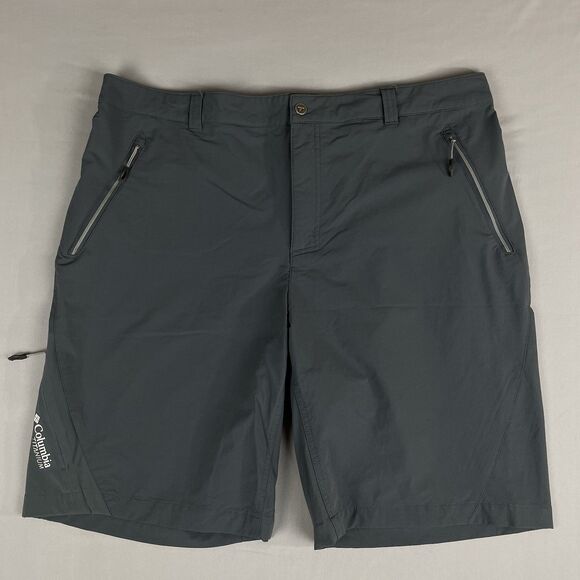 Columbia Titanium Nylon Shorts Men’s 38 Gray 10" Inseam Stretch Outdoor Gorpcore - Picture 2 of 16